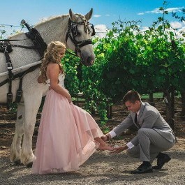 Happy Couple with Horse